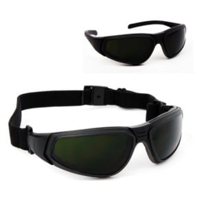 Ochelari de protectie pentru sudura FLYLUX, lentile IR5, negri, cu brate detasabile si banda elastica ajutabila