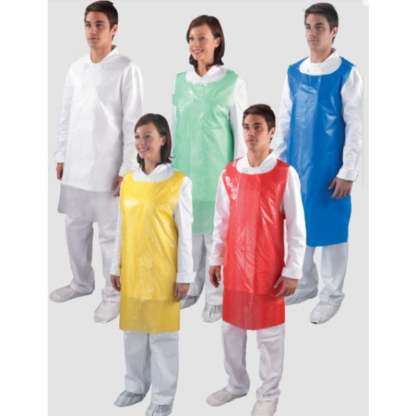 Sort de  unica folosinta din polietilena SHIELD, 200 de bucati /rola, 69 x 107 cm,  albastru, alb, rosu, galben, verde, HACCP