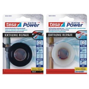 Bandă auto-adeziva pentru reparații extreme tesa® extra Power 56064 , 19mm x 2,5m, silicon