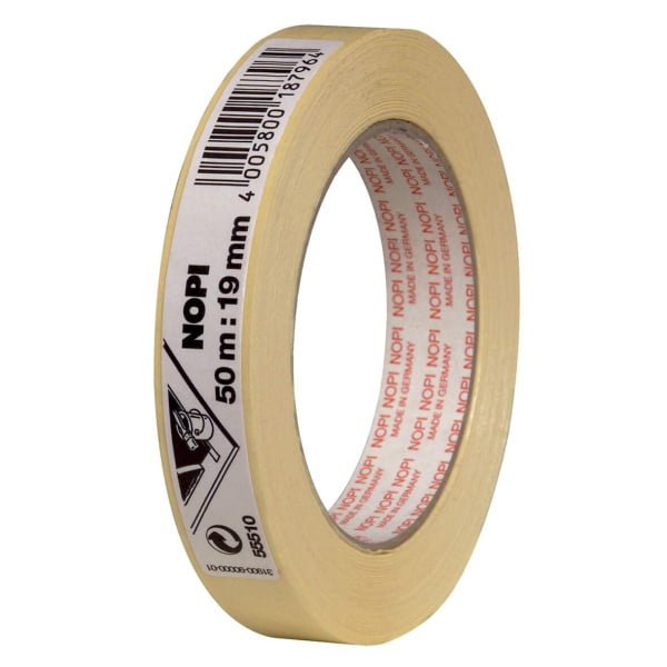 Banda de mascare tesa NOPI® 4349, din hartie usor creponata, uz general, latime 19mm, lungime 50m