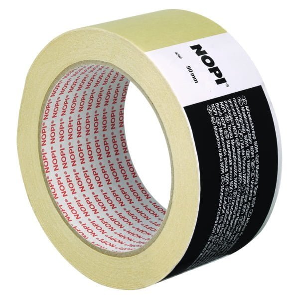 Banda de mascare tesa NOPI® 4349, din hartie usor creponata, uz general, latime 50mm, lungime 50m