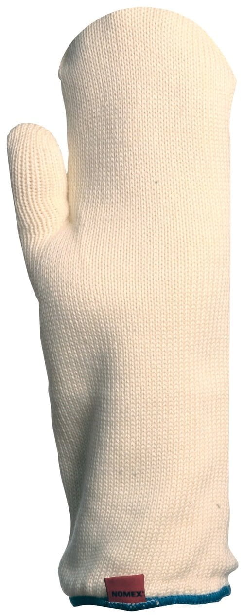CGgan490_Manusi palmare, tricotate cu fir Nomex, cu un deget, rezistente la temperatura 350°C, 32cm lungime, marime unica 10