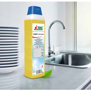 Detergent degresant concentrat, TANET universal, 1L, pentru vase, suprafete lavabile si pardoseli, dizolva uleiul si grasimile