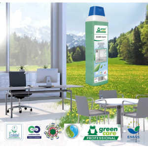 Detergent ecologic, concentrat, GLASS cleaner, Green Care, pentru sticla si oglinzi, 1l, certificat Ecolabel, Cradle-to-Cradle, Complet Biodegradabil