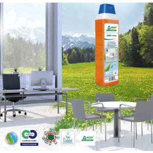 Detergent ecologic concentrat TANET Orange, Green Care, cu miros de portocale, pentru pardoseli si suprafete lavabile , 1L, certificat Ecolabel, Cradle-to-Cradle, Complet Biodegradabil, CLP free, Umweltzeichen,  dilutie 0.5%