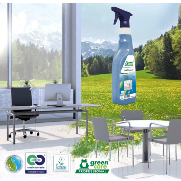 Detergent ecologic gata de utilizare TANEX POWER, pentru urme greu de sters,  curatare intensiva a suprafetelor si a murdariei dificile, 750 ml, certificat Ecolabel, Cradle-to-Cradle, Biodegradabil complet