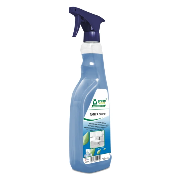 Detergent ecologic gata de utilizare TANEX POWER, pentru urme greu de sters, de pix, marker, curatare intensiva a suprafetelor750ml Detergent ecologic gata de utilizare TANEX POWER, pentru urme greu de sters, curatare intensiva a suprafetelor si a murdariei dificile, 750 ml, certificat Ecolabel, Cradle-to-Cradle, Biodegradabil complet