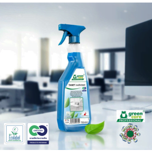 Detergent ecologic universal, TANET Multiclean 715779, Green Care, curatare impecabila fara urme, 750ml, certificat Ecolabel, Cradle-to-Cradle, Ecolabel Austria, CLP free