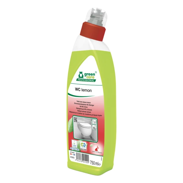 Solutie ecologica WC Lemon, Green Care, pentru curatat vasul de toaleta, pisoare sau bideul, 750ml, certificat Ecolabel, Cradle-to-Cradle, Biodegradabil complet, 713291