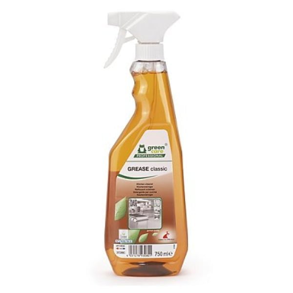 Detergent  ecologic GREASE Classic, Green Care, degresant pentru suprafetele din bucatarie, frigidere, cuptoare, aparate de feliat si taiat, 750ml, certificat Ecolabel