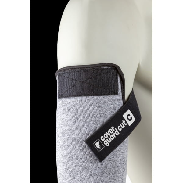 Manecuta rezistenta la taiere nivel C, EUROCUT 450, lungime 45 cm, rezistenta la temperatura 100°C, din aramida,  inchidere cu scai deasupra cotului, elastica, forma anatomica, ambidextra, 1 bucata/punga