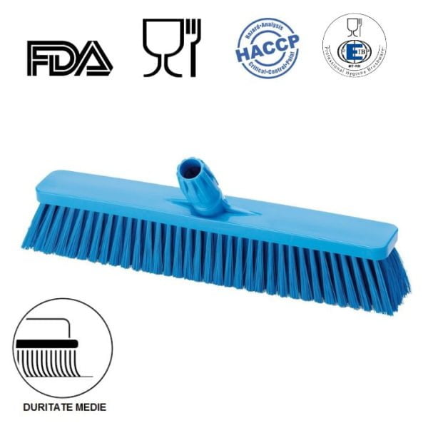 Matura inclinata, duritate medie, albastra, 45 cm, IGEAX 1009M, termorezistenta, autoclavare la 121 °C, pentru industria alimentara, certificata HACCP, FDA