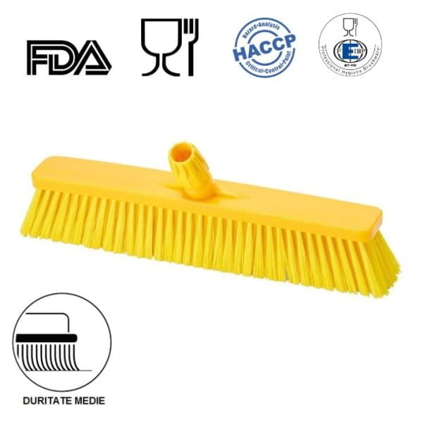 Matura inclinata, duritate medie, galbena, 45 cm, IGEAX 1009M, termorezistenta, autoclavare la 121 °C, pentru industria alimentara, certificata HACCP, FDA