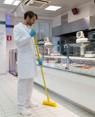 Matura inalta cu peri lungi, duritate medie, IGEAX 1011, verde, 32 cm, termorezistenta, autoclavare la 121 °C, pentru industria alimentara, certificata HACCP, FDA