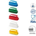 IGEAX_1015YM_Perie de mana cu maner special, duritate medie, galbena, rezistenta la 121°C, autoclavare pentru industria alimentara, certificare HACCP, FDA_1