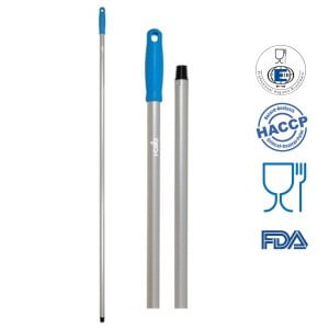 Coada / Maner 140 cm, albastru, pentru maturi, raclete si perii IGEAX, din aluminiu, rezistenta la 121 °C, autoclavare, pentru industria alimentara, certificata HACCP, FDA