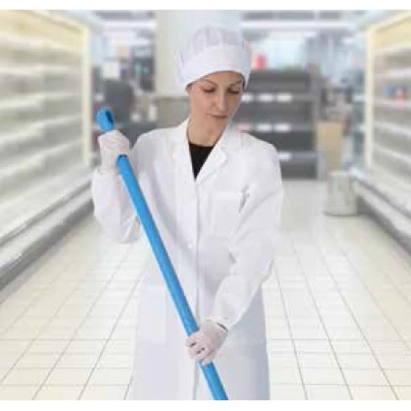 Coada / Maner  150 cm, galbena, pentru matura, perii si racleta IGEAX, din plastic si fibra de sticla, rezistenta la 100 °C, autoclavare 121 °C, pentru industria alimentara, certificata HACCP, FDA