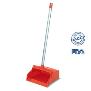 Faras cu maner lung, tip lobby pan,IGEAX 1055, rosu,  275 x 310 x 950, rezistenta la 121 °C, pentru industria alimentara, certificata HACCP, FDA