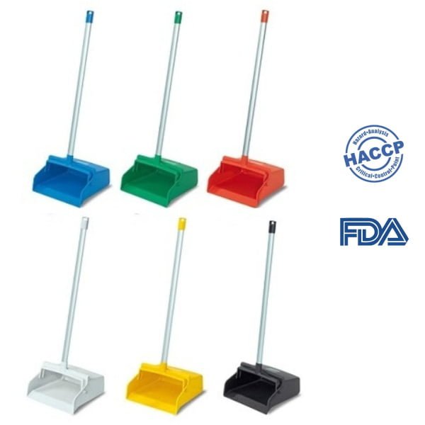 Faras cu maner lung, tip lobby pan,IGEAX 1055, galben,  275 x 310 x 950, rezistenta la 121 °C, pentru industria alimentara, certificata HACCP, FDA