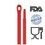 IGEAX_1080R_Coada _Maner 130 cm, rosie, pentru matura, perii si racleata, din plastic si fibra de sticla, rezistenta la 100 °C, pentru industria alimentara,HACCP
