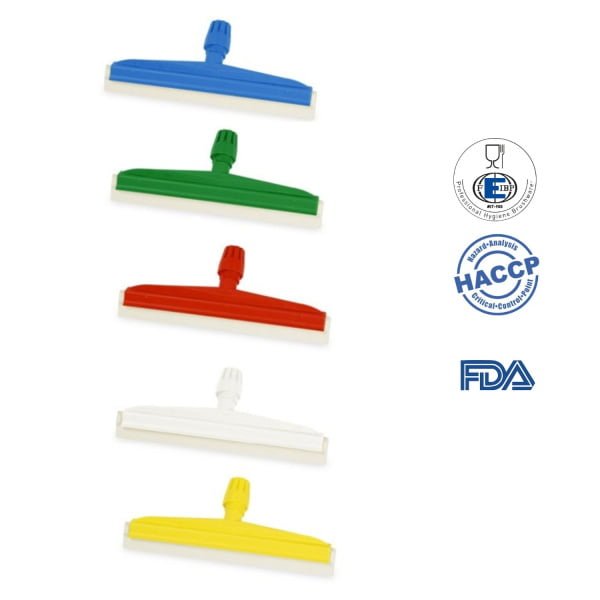 Racleta de apa dubla, 35cm, alba, IGEAX 1024, rezistenta la 80 °C, pentru industria alimentara , certificata HACCP, FDA