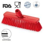 IGX1038RM_Matura inclinata, duritate medie, rosie, 30 cm, cu peri medii IGEAX 1038, termorezistenta, pentru industria alimentara, certificata HACCP, FDA