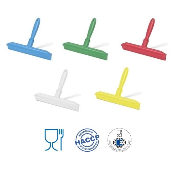 Racleta de apa cu maner scurt, 30 cm, IGEAX 1059, albastra, rezistenta la 121°C, pentru suprafete mici, pentru industria alimentara, certificata HACCP
