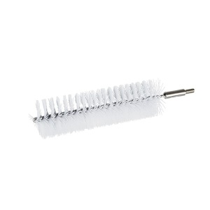 Perie tubulara pentru curatarea tevilor, interschimbabila, diametrul Ø50 mm, ergonomica, duritate medie, alba, autoclavare 121 °C, pentru industria alimentara, certificata HACCP, FDA