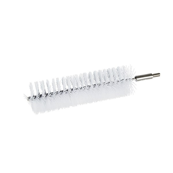Perie tubulara pentru curatarea tevilor, interschimbabila, diametrul Ø50 mm, ergonomica, duritate medie, alba, autoclavare 121 °C, pentru industria alimentara, certificata HACCP, FDA