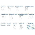 SD401596_Rola hartie cu derulare centrala 401596, celuloza, 137 m, 2 straturi, 450 portii, 6 role_bax, Food Contact, EcoLabel_caracteristici