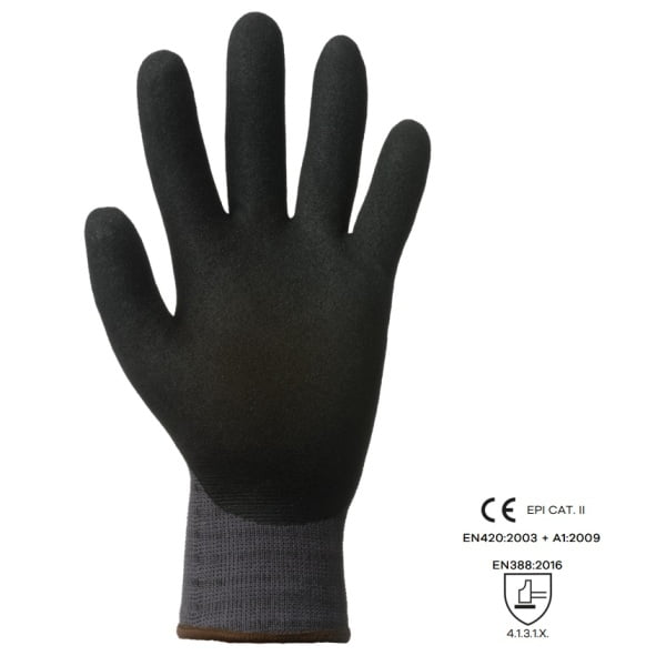 Manusi de protectie cu imersie spuma nitril pe palma, EUROLITE 15N500, rezistente la abraziune, aderenta ridicata, Coverguard