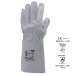 CG1WEL20_Manusi pentru sudura de precizie, EUROWELD 200, din piele moale, EN388 2.1.1.1.X, EN407 4.1.2.X.4.X, EN12477 TYPE B, Coverguard_fata