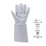 CG254_Manusi pentru sudura de precizie, Euroweld 2540, din piele moale, EN388 3011X, EN407 422x4x, EN12477 TYPE B_palma