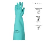 CG5540_5539_Manusi rezistente la chimicale, din nitril, EUROCHEM N5540, verzi, grosime 0,56 mm, lungime 45 cm, protectie impotriva chimicalelor si microorganismelor_dos