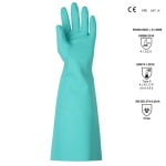 CG5540_5539_Manusi rezistente la chimicale, din nitril, EUROCHEM N5540, verzi, grosime 0,56 mm, lungime 45 cm, protectie impotriva chimicalelor si microorganismelor_palma