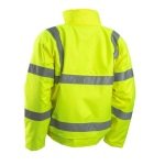 CG5SOU160_Geaca de iarna impermeabila, Soukou Fluo, Galben, Hi-Viz, benzi reflectorizante_spate