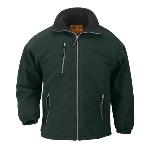 Hanorac Angara, verde, cu fermoar, fleece, gros, poliester micropolar, 450 g/m², fara scamosare, certificare pentru mediu cu temperaturi scazute