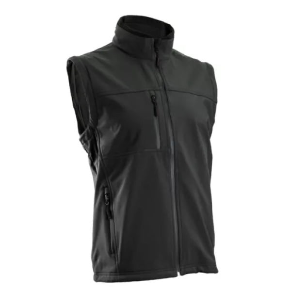 Geaca si vesta YANG 2 in 1, gri antracit, impermeabila, 8000 mm si respirabila 3000 g/m2/24h, maneci detasabile, 3 straturi Softshell