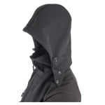 CG5YKY010_Jacheta Softshell YUKI II, neagra, exterior TPU si Fleece la interior, Impermeabilitate 8000 mm, Respirabilitate 3000 g_m2_24H, intarituri Ristop, buzunare de ventilatie_gluga_lateral