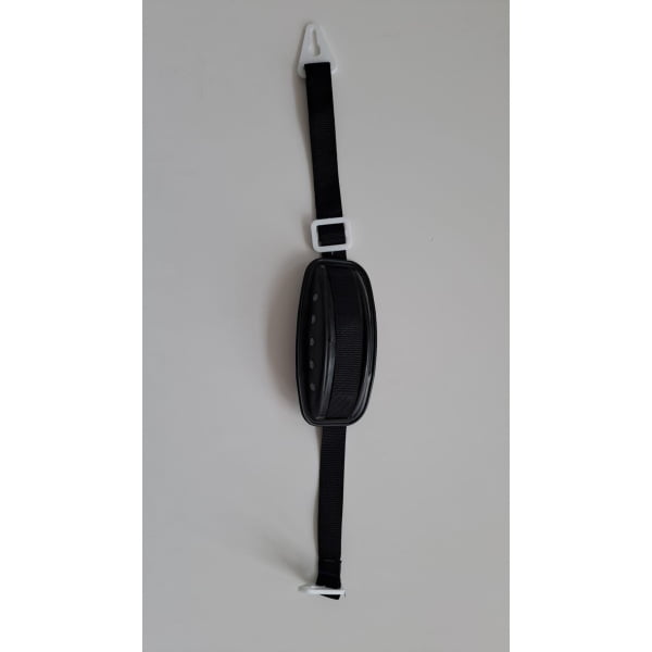 Curea pentru fixarea castii de protectie, reglabila, prindere in 2 puncte, cu protectie pentru barbie