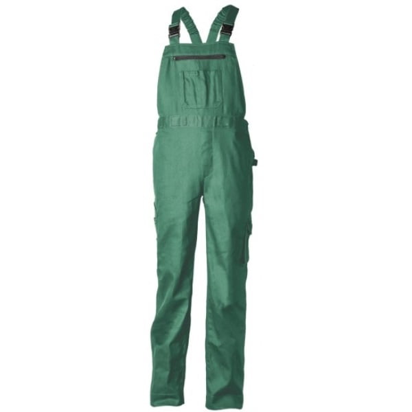Pantaloni de lucru cu pieptar TECHNICITY, culoare verde, cusaturi duble, buzunare multiple, 35% Bumbac, 65% Poliester, 245g/m², Coverguard