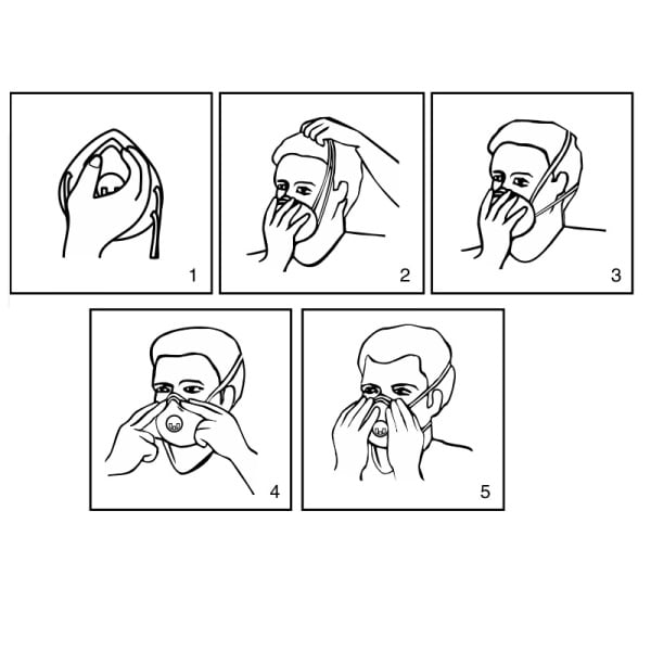 Semimasca de protectie FFP1, tip cupa, cu supapa, reutilizabila, RD, Oxyline, 10 buc/set