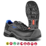 TG1268_Pantofi de protectie S3, ESD, SRC, CI, HRO, HI, JALAS HEAVY DUTY 1268, din piele hidrofuga, bombeu compozit, culoare negru,albastru_princ