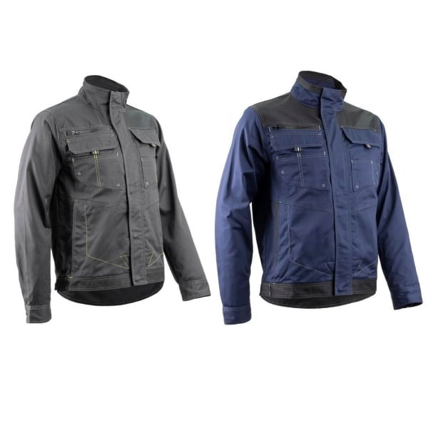 Jacheta de lucru, BARVA , gri, tercot, 270g/ m², 60% bumbac, 40% poliester, cu intarituri Oxford 600 D, buzunare multiple