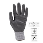 CG1CUPF00_Manusa de protectie, anti-taiere nivel F. protectie la temperatura 100°C 15 sec, EUROCUT P600, gri, imersie PU, EN 388_4X44F,Coverguard_Palma