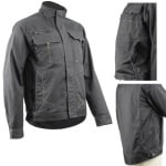 CG5BAJ150_Jacheta de lucru, BARVA , gri, tercot, 270g_m², 60% bumbac, 40% poliester, cu intarituri Oxford 600 D, buzunare multiple