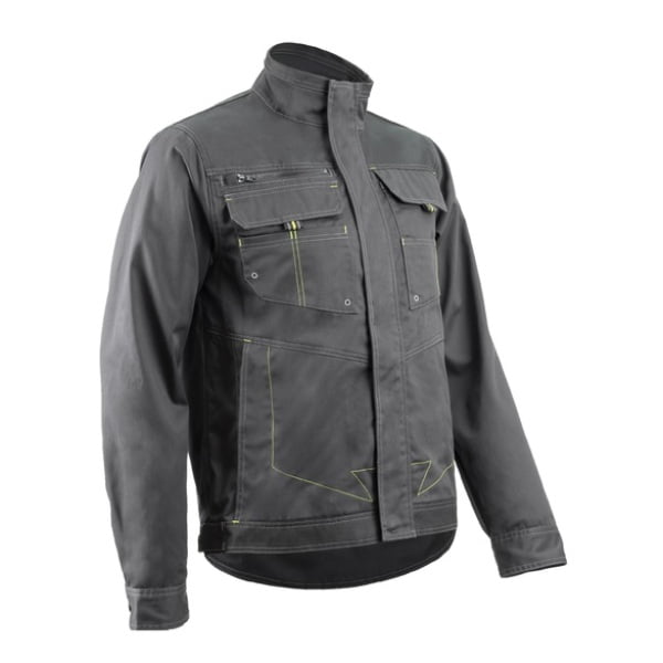 Jacheta de lucru, BARVA , gri, tercot, 270g/ m², 60% bumbac, 40% poliester, cu intarituri Oxford 600 D, buzunare multiple