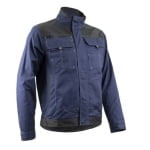 CG5BAJ320_Jacheta de lucru, BARVA , albastru inchis, tercot, 270g_m², 60% bumbac, 40% polister, cu intarituri Oxford 600 D, buzunare multiple_fata