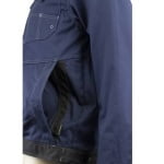 CG5BAJ320_Jacheta de lucru, BARVA , albastru inchis, tercot, 270g_m², 60% bumbac, 40% polister, cu intarituri Oxford 600 D, buzunare multiple_lateral_stanga