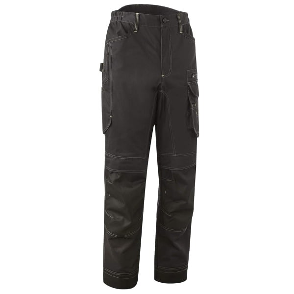Pantaloni de lucru, talie BARVA , gri, tercot, 270g/ m², 60% bumbac, 40% poliester, cu intarituri Oxford 600 D, buzunare multiple